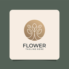 Gold luxury logo vector for spa, health, wellness, cosmetic brand concept.