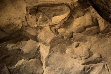 A collection of sand caves while exploring nature.