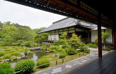 等持院　書院から庭と方丈を見る　京都市北区