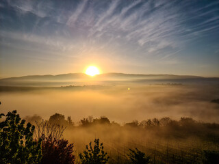 sunrise over the river