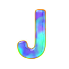 3d bright purple candy English realistic alphabet. Isolated on white 3d rendering symbol. 