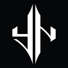 YN Logo monogram with diamond shape design template - obrazy, fototapety, plakaty