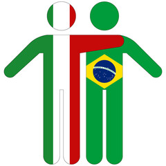 Italy - Brazil / friendship concept