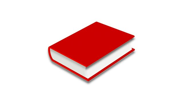 Red book drop in animation