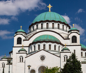 Fototapeta na wymiar The Church of Saint Sava, the Orthodox heart of Belgrade, the Balkans' biggest (and the world's second biggest) Orthodox church