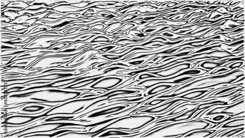 Poster winding 3d render lines curved liquid flow and futuristic textures. changing surface with illusionar