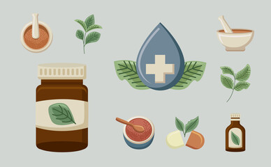nine alternative medicine icons
