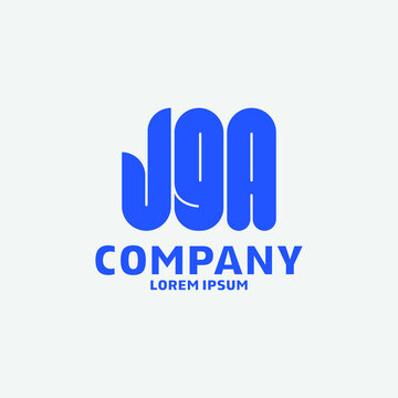 logo letters jga. vector editable
