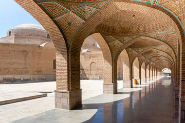 Tabriz, Iran - June 2018:  Blue Mosque in Tabriz, Iran. The ancient islamic mosque was constructed...