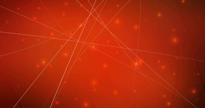 4K looping light red animation with sharp lines. Modern abstract moving illustrations with colorful lines. Flowing design for presentations. 4096 x 2160, 30 fps.