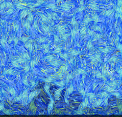 Abstract oil painting background Impressionist style illustrated to create designs.