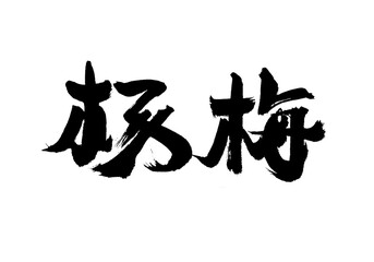 Bayberry, Chinese calligraphy handwriting