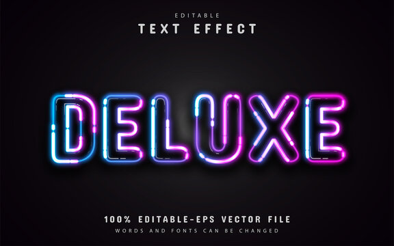 Deluxe text effect neon style