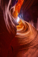The texture of rocks in Yucha canyon in China. The place is names as "Antelope Canyon of China".