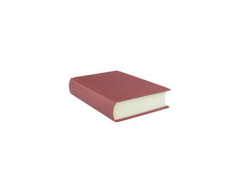 isolated stack of hardcover books on white background