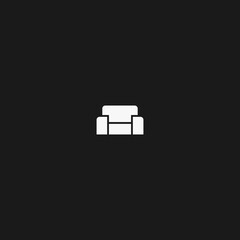 Corner sofa icon. Comfortable couch sign. Furniture symbol. vector logo