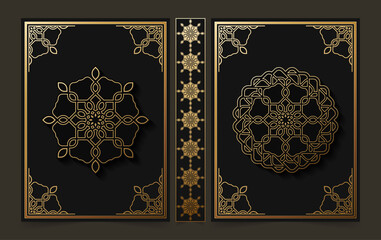 Luxury Decorative mandala book cover design