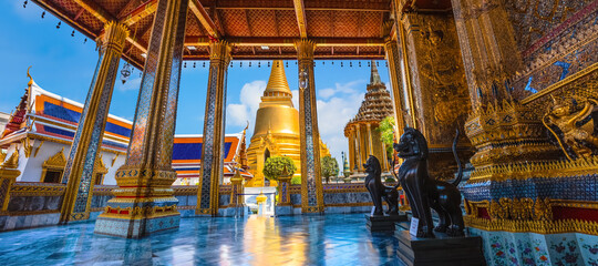 Wat Phra Kaew is a sacred temple and it's a part of the Thai grand palace, the Temple that houses an ancient Emerald Buddha