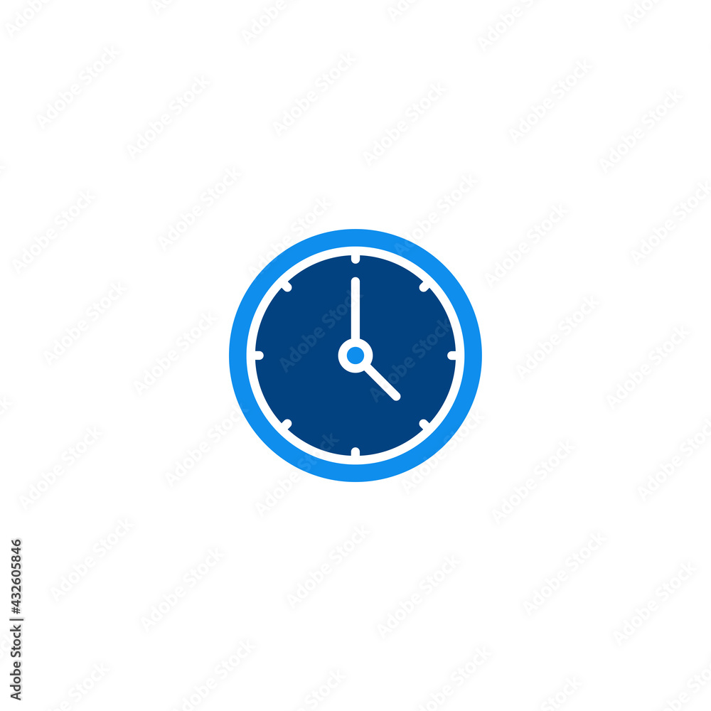 Poster clock icon vector for web, computer and mobile app
