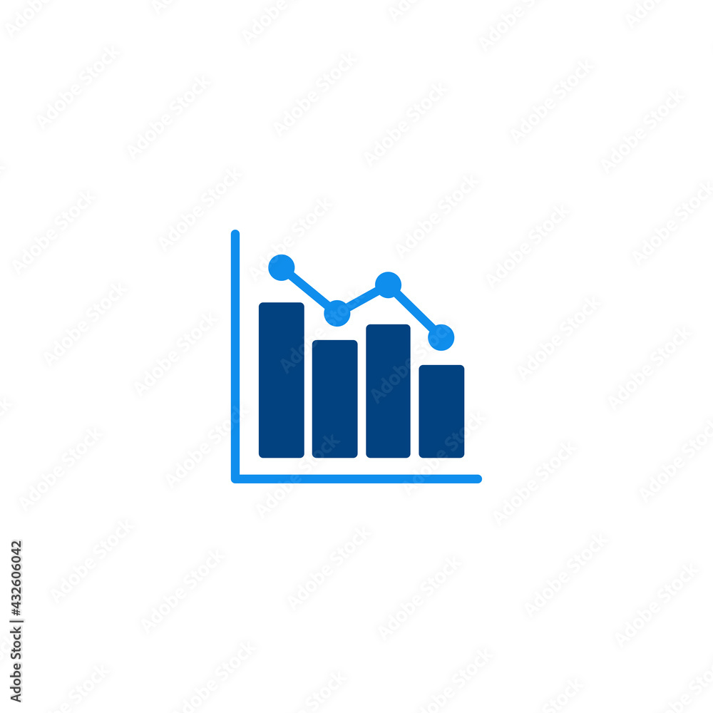 Poster growing graph icon for computer, web and mobile app