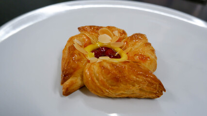 delicious cherry Danish pastry