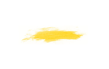 Abstract yellow paint stroke for art design concept