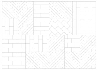 Coloring page of checkered abstract pattern in line-art style. Raster illustration in A3 paper size.