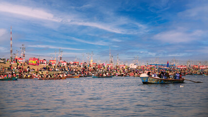 boats in the river during festival