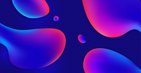 Realistic background with colorful bubbles and reflection effect.