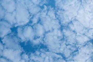 Blue sky with white cloud, nature cloudy summer