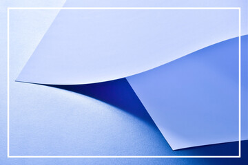 A sheet of blue paper. White outline. Place for your text.