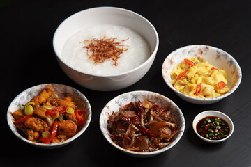 delicious malaysian home cooked chicken porridge