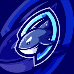 Whale  E sport logo Team © AlFitra