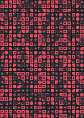 Abstract Geometric Pattern generative computational art illustration
