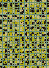 Abstract Geometric Pattern generative computational art illustration