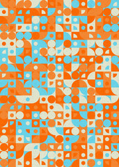 Abstract Geometric Pattern generative computational art illustration