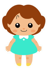 女の子の全身イラストF