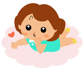 女の子の全身イラストC