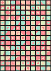 Abstract Geometric Pattern generative computational art illustration