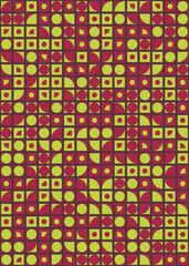 Abstract Geometric Pattern generative computational art illustration