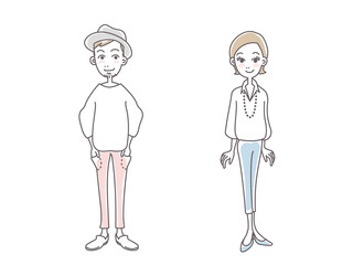 30代、40代　オフィス男女