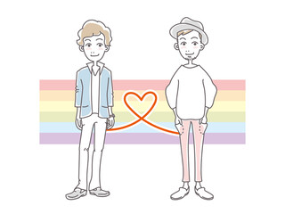 幸せな同性カップル