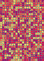 Abstract Geometric Pattern generative computational art illustration