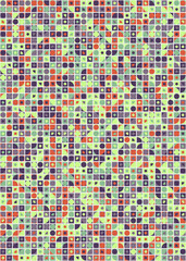Abstract Geometric Pattern generative computational art illustration