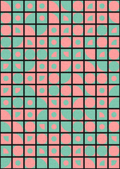 Abstract Geometric Pattern generative computational art illustration