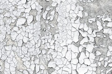 White cracked paint texture. Background for designers.
