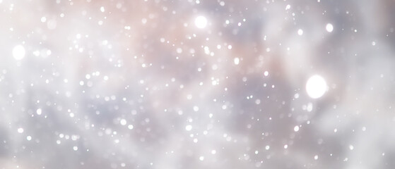 blue snowfall bokeh background, abstract snowflake background on blurred abstract blue