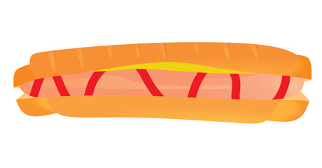 Hot dog isolated. vector illustration