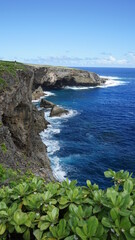 Cliffs nestled in the sea