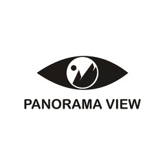 panorama view logo design illustration